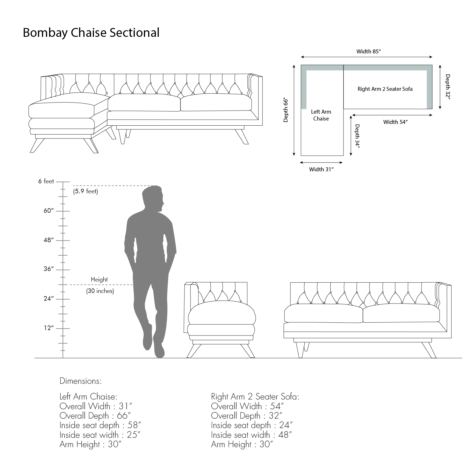 Bombay Chaise Sectional