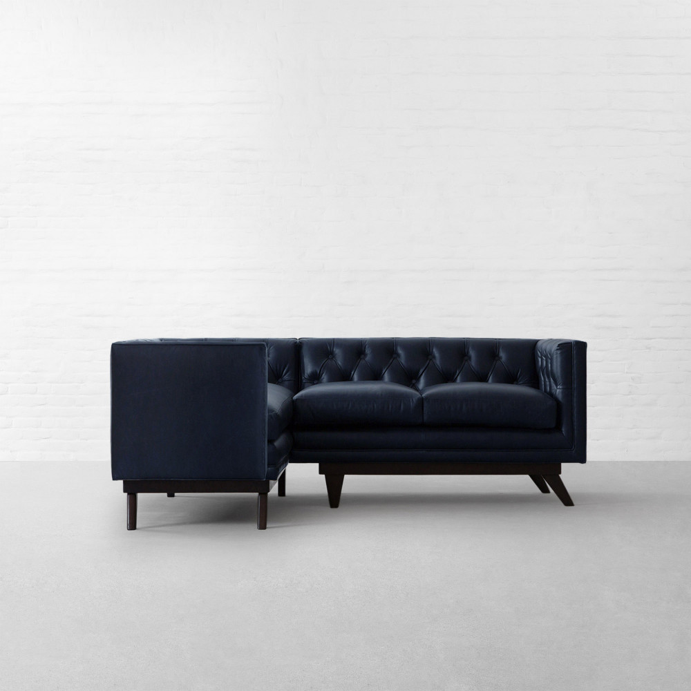 Bombay Leather  L-shaped Sectional Sofa