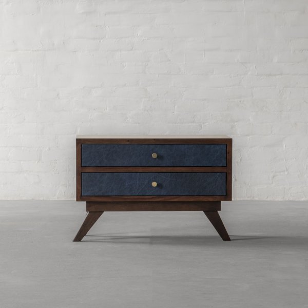Bombay Leather Clad Side Table