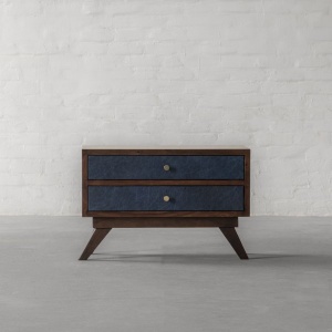 Bombay Leather Clad Side Table