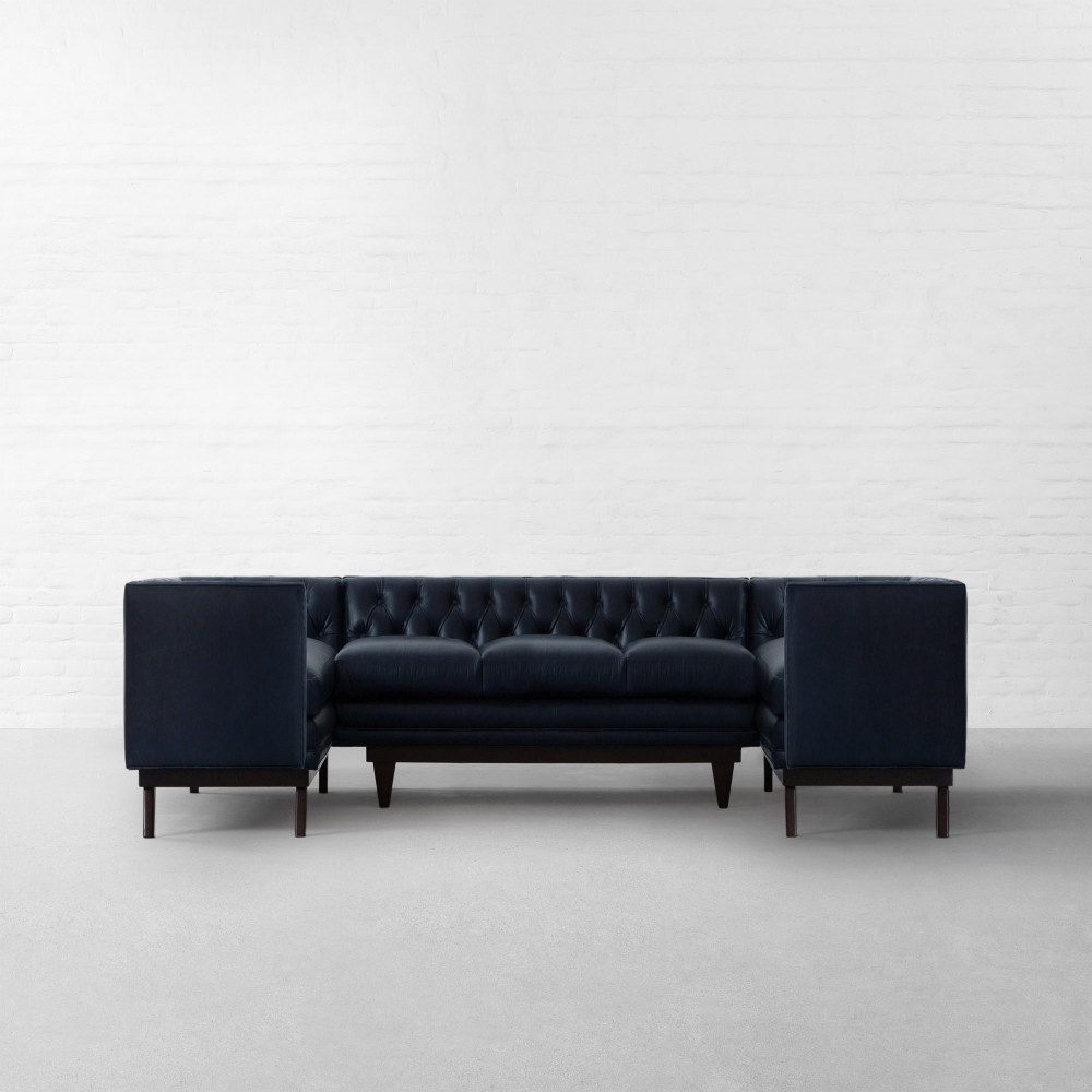 Bombay Leather U-shaped X-large Sectional Sofa