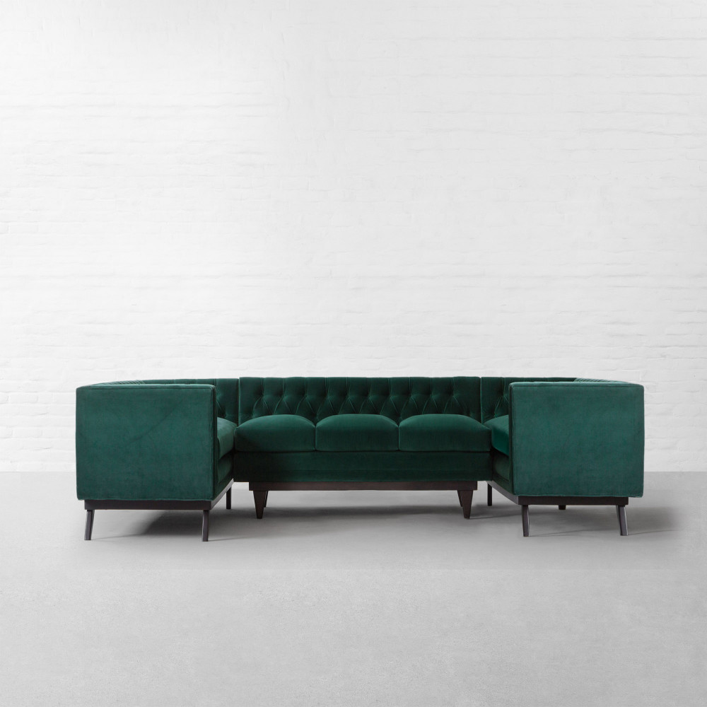 Bombay Fabric U-shaped X-large Sectional Sofa