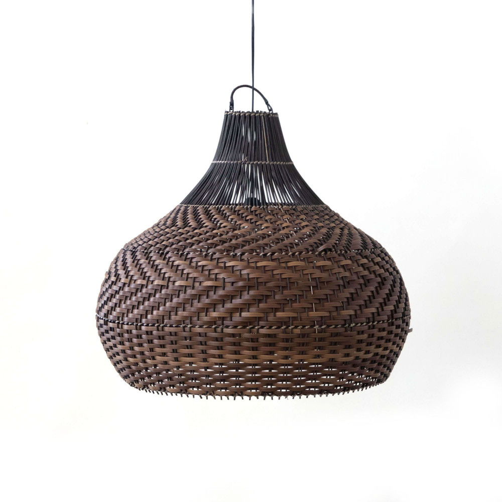 Borneo Handwoven Rattan Pendant-Natural Brown