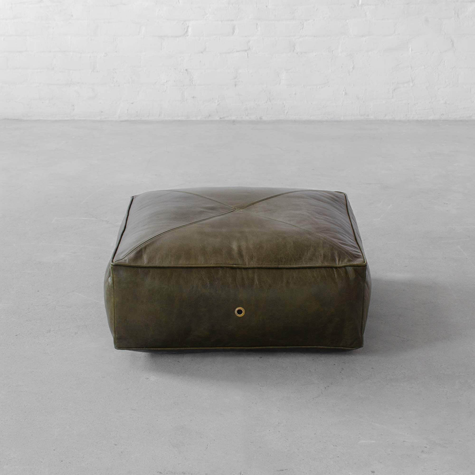 leather floor pillow