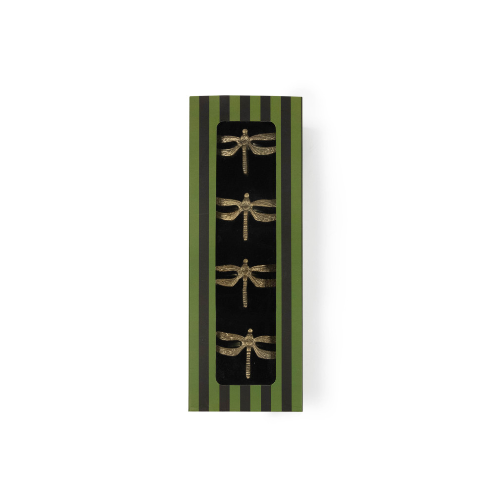 Dragonfly Brass Napkin Rings