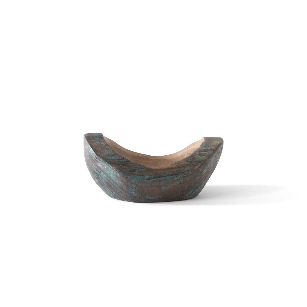 Cairo Teal Wooden Bowl