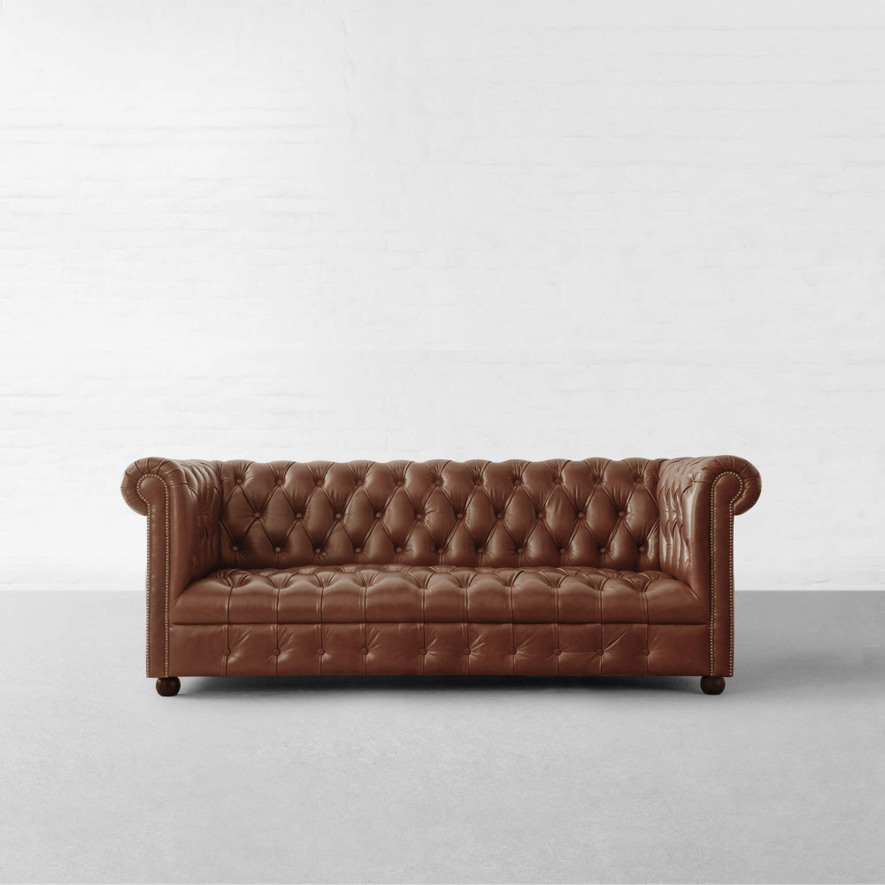 Cambridge Tufted Leather Sofa Collection