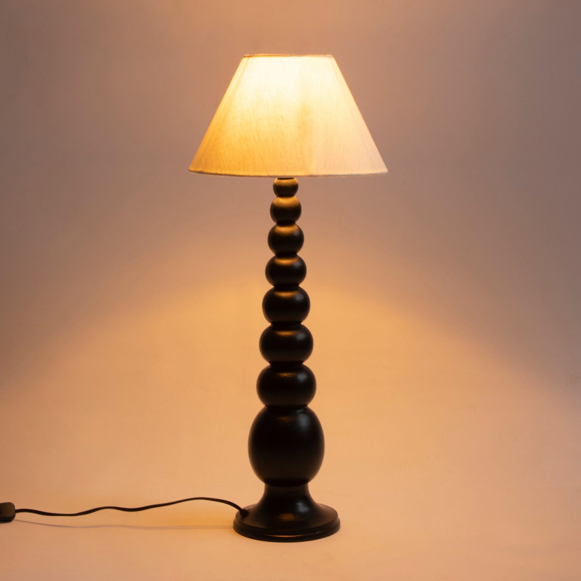 Candlestick Lamp Stand - Ebony