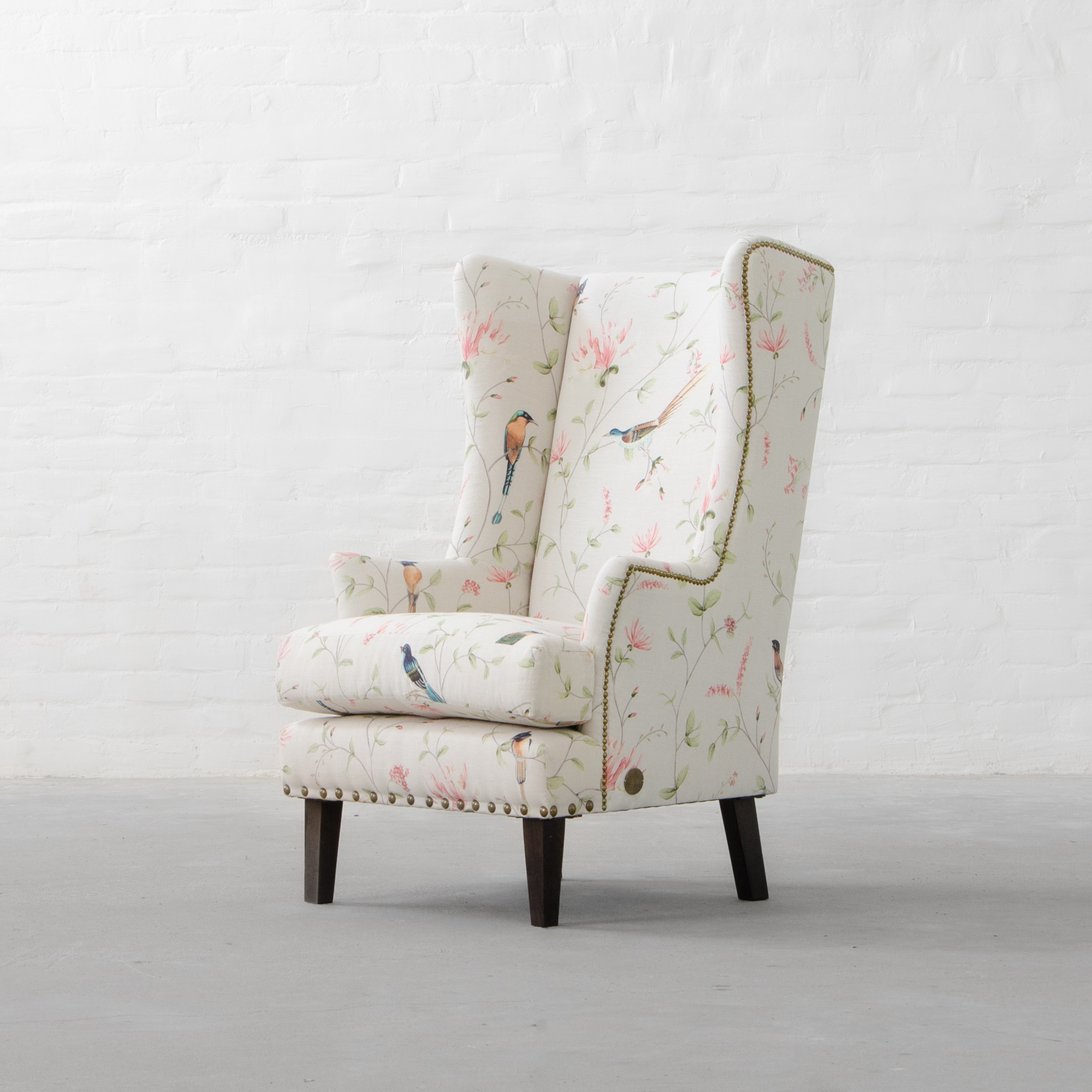 Candolim Fabric Wingback Chair-1