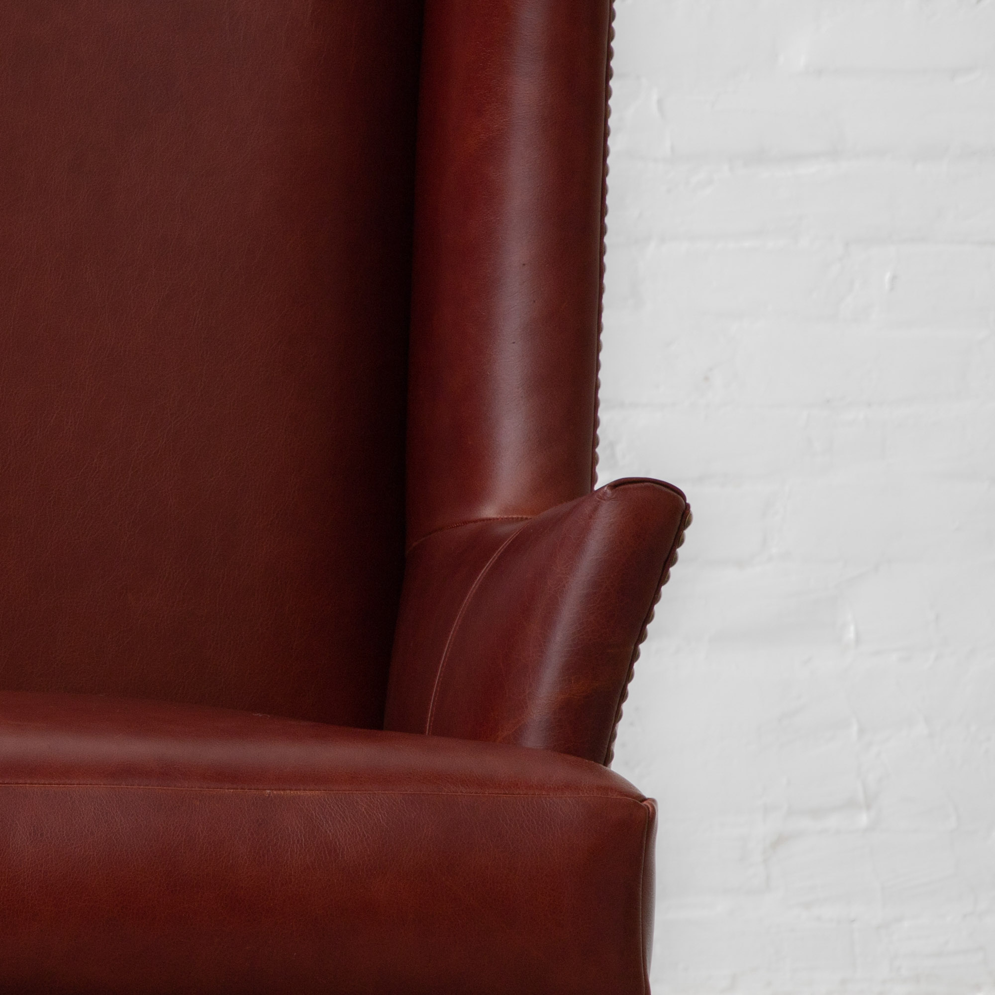 Candolim Leather Wingback Chair