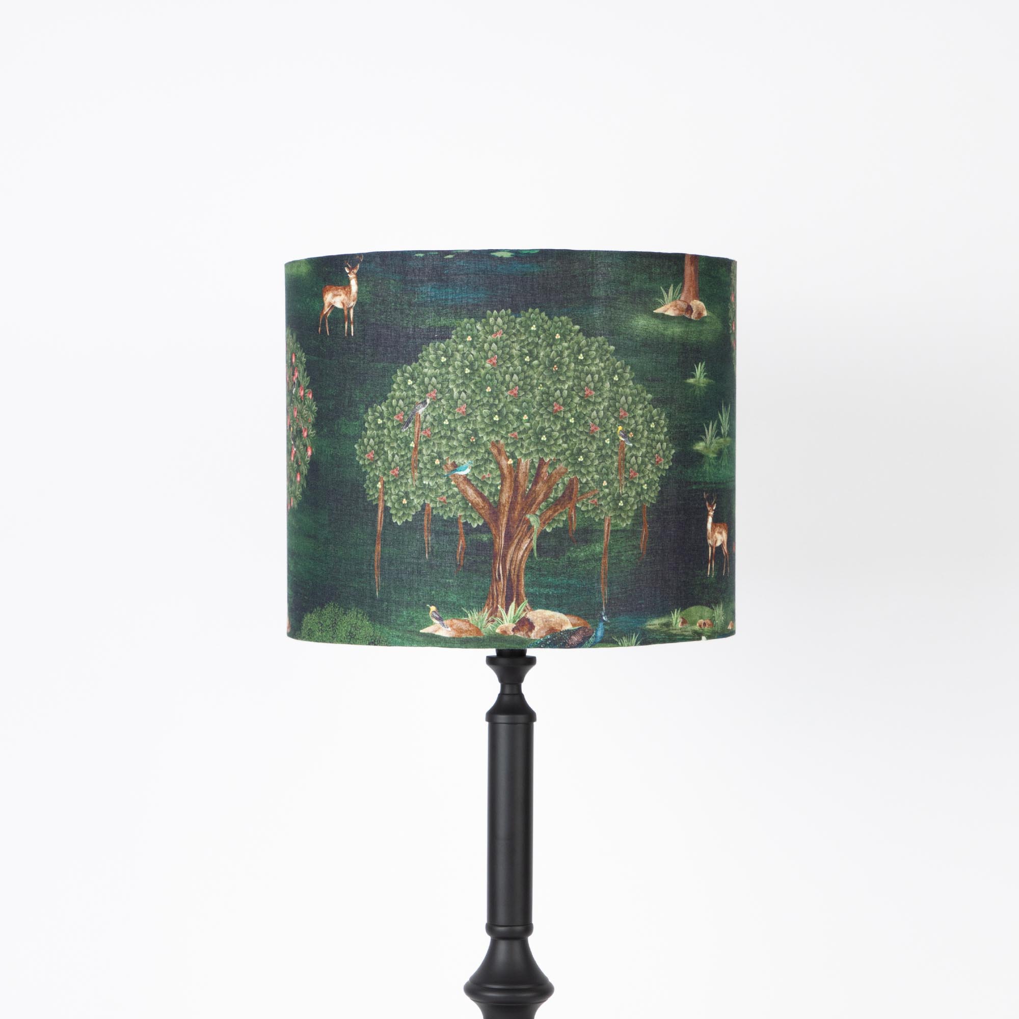 Chalet Cylindrical Table Lampshade - Sacred Indian Trees