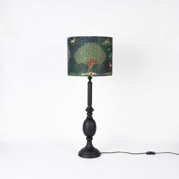 Chalet Cylindrical Table Lampshade - Sacred Indian Trees