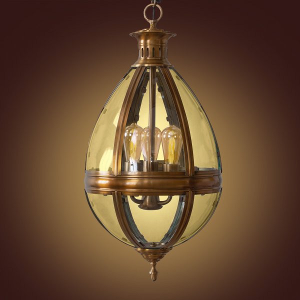 Duomo Teardrop Chandelier Antique Brass Finish