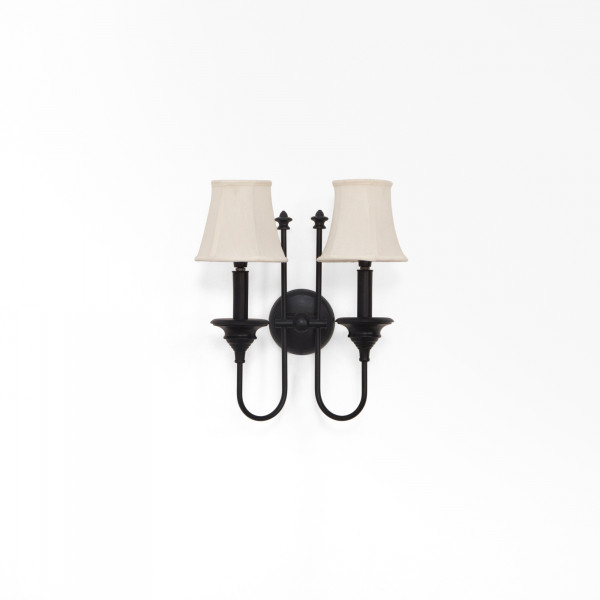Charlestown Wall Sconce (Double) - Black