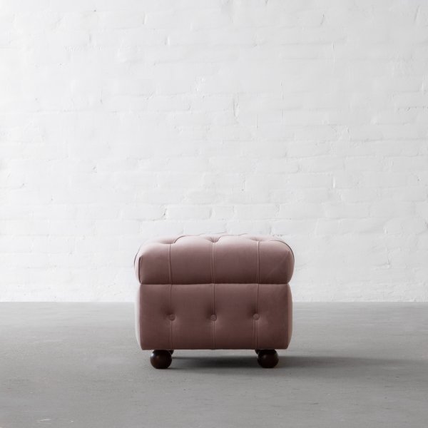 Chesterfield Fabric Ottoman