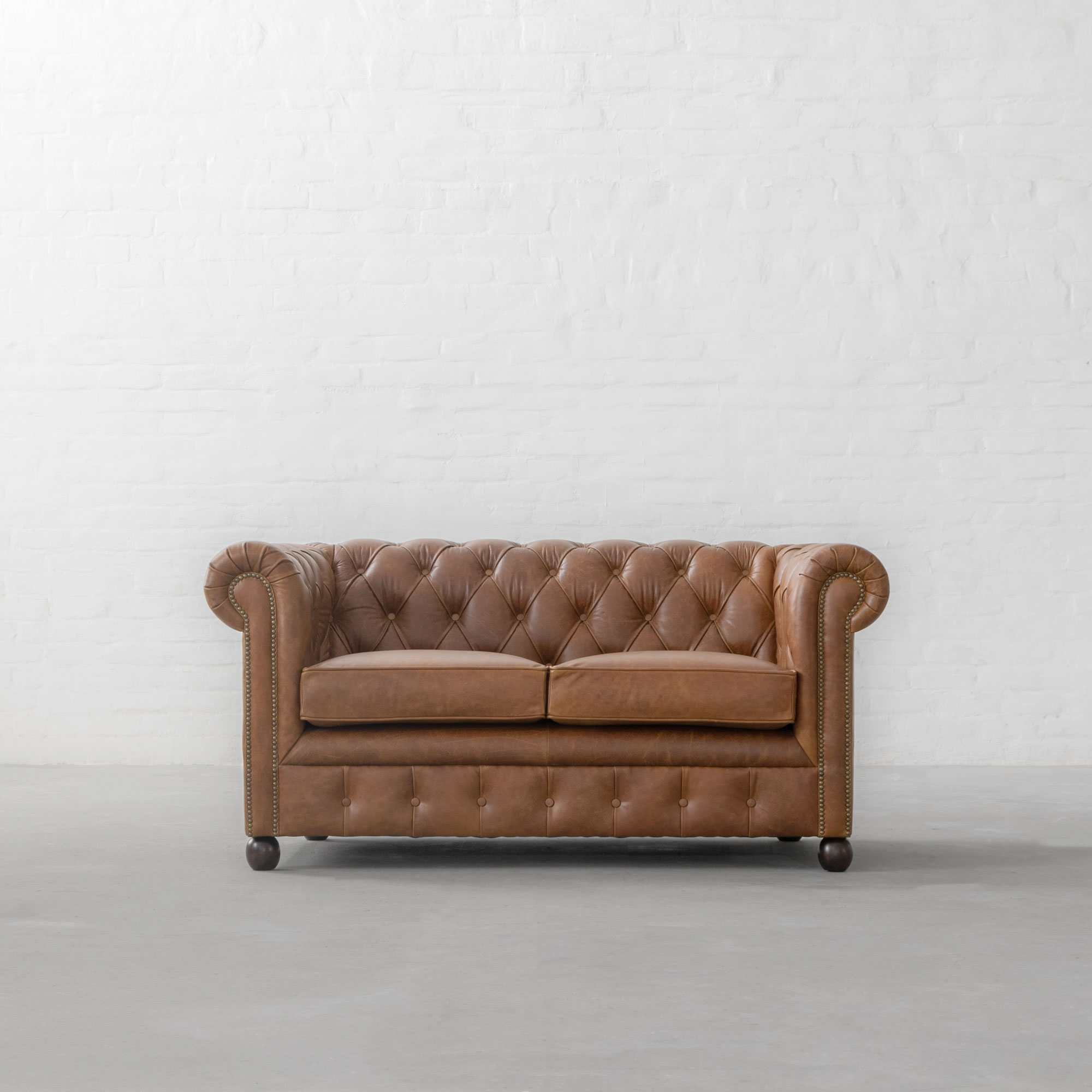Classic Chesterfield Faux Leather Sofa