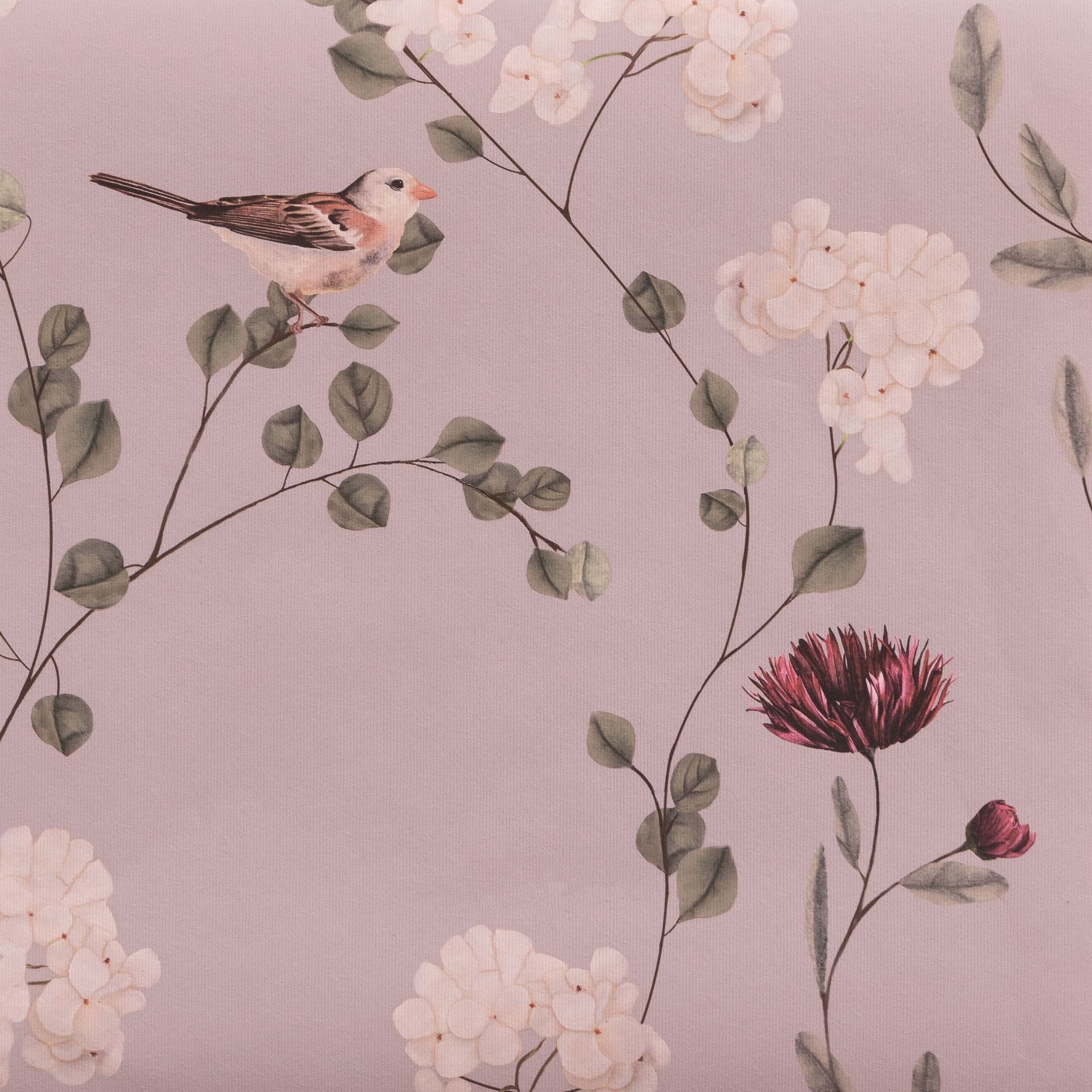 Chrysanthemums & Sparrows - Wallpaper