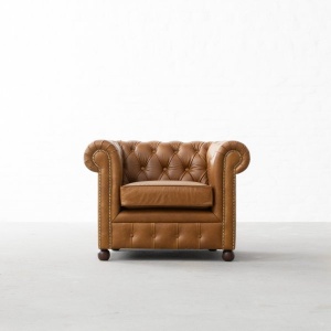 Classic Chesterfield Leather Armchair