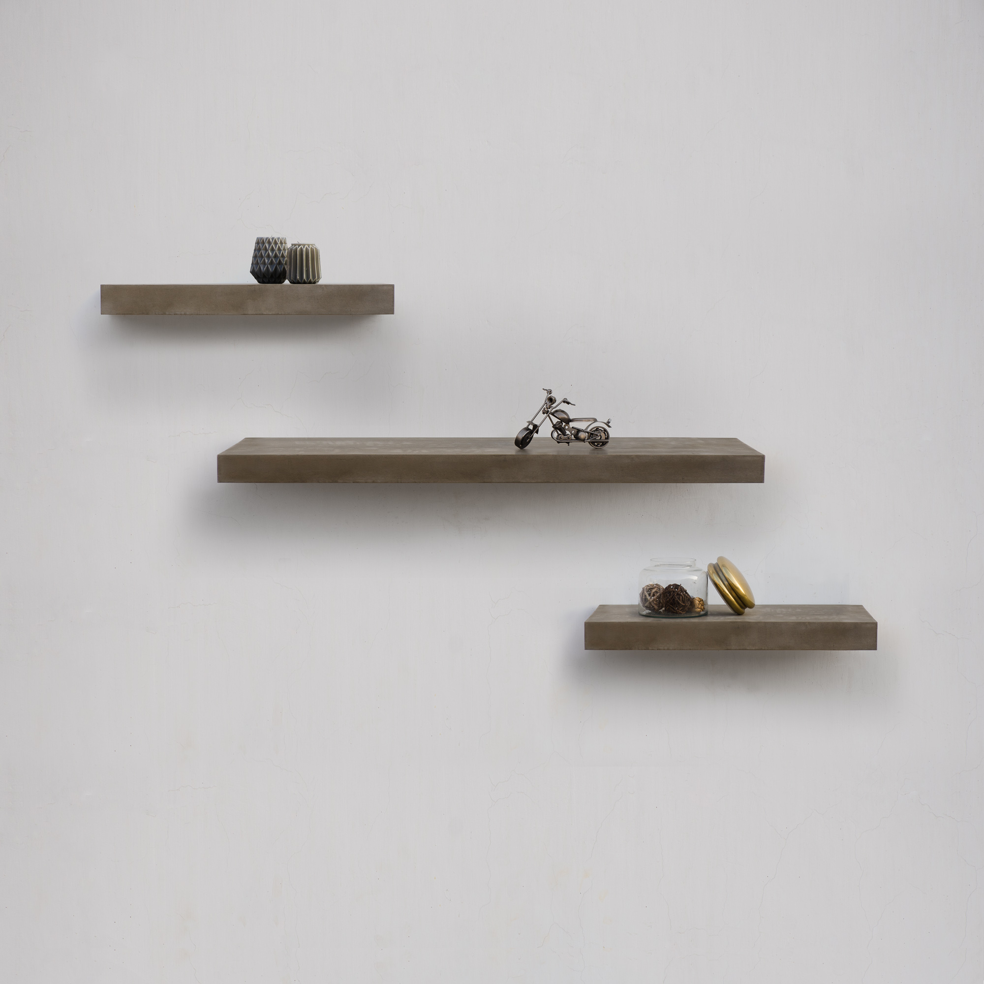 Concrete Island Floating Shelves Large