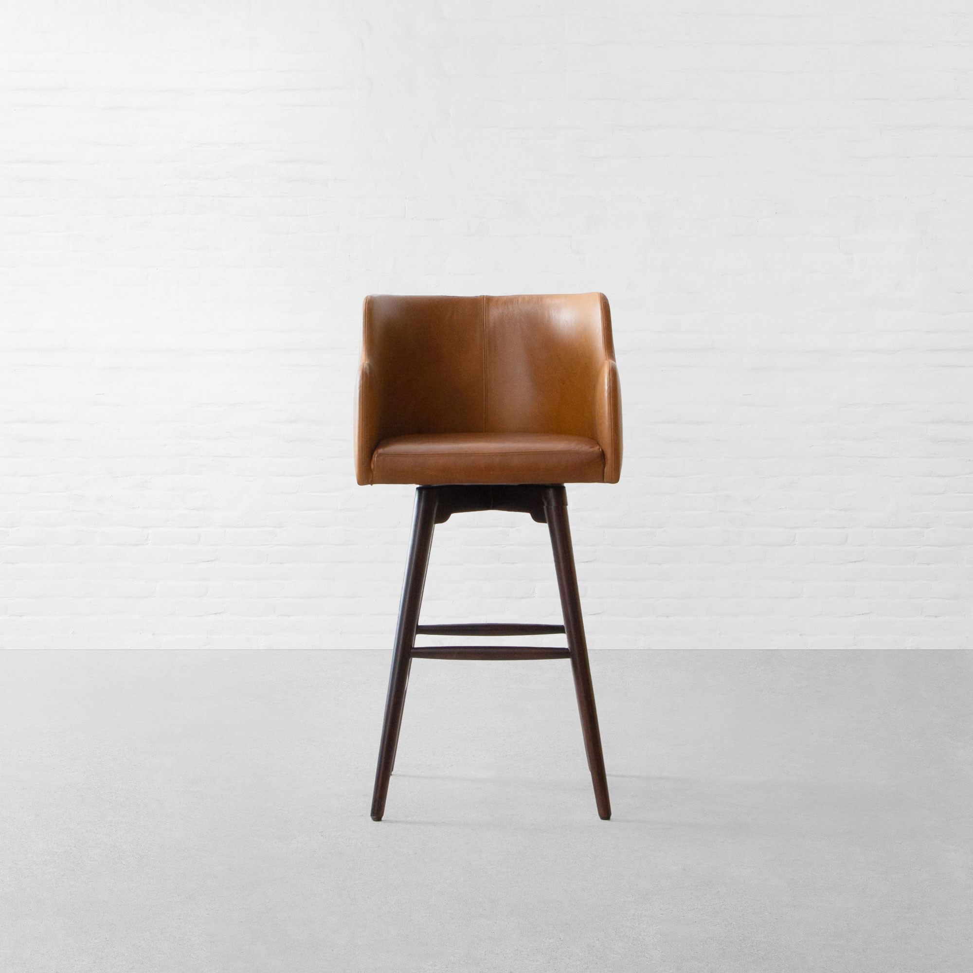CORBETT SWIVEL LEATHER BAR CHAIR