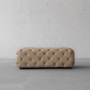 Birmingham Tufted Leather Coffee table Cum Ottoman