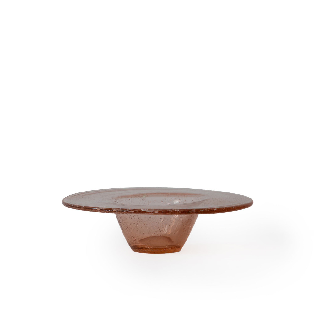 Dew Glass Compote Dish-Rose Gold