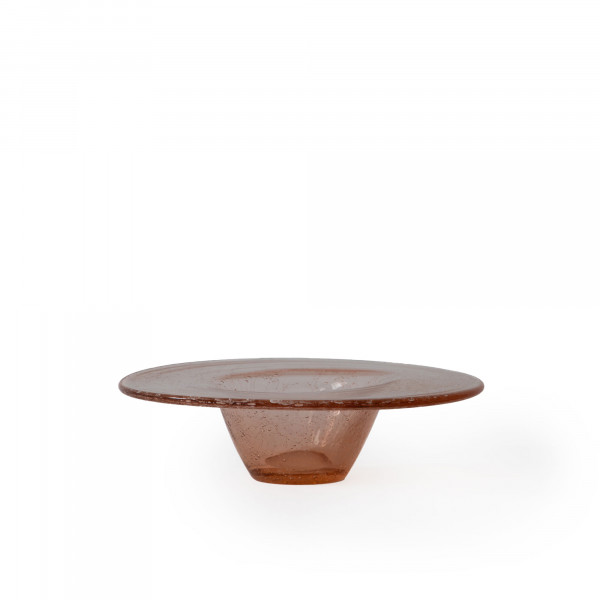 Dew Glass Compote Dish-Rose Gold