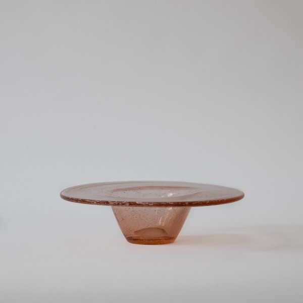 Dew Glass Compote Dish - Rose Gold