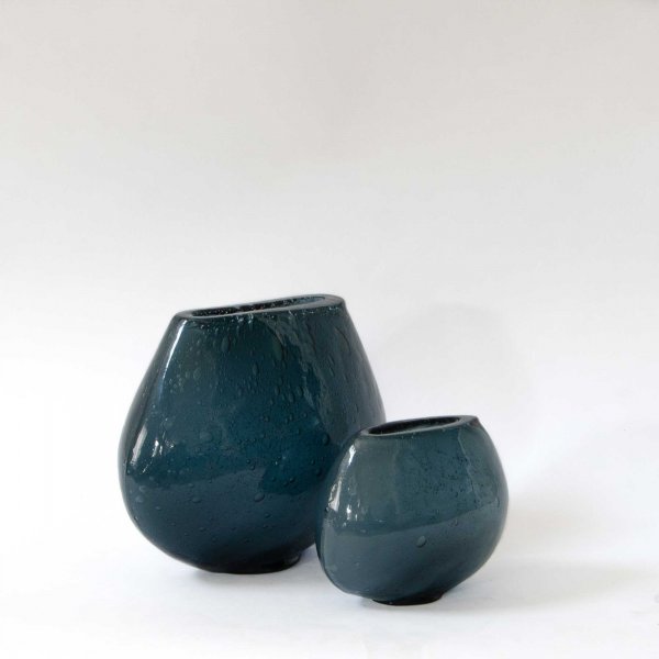 Dew Glass Vase - Teal