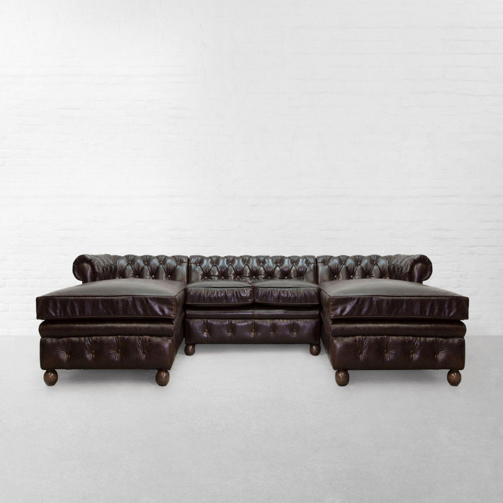 Double Chaise Chesterfield Sectional