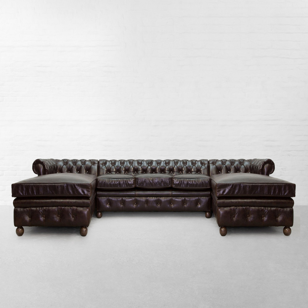 Double Chaise Chesterfield Sectional LARGE
