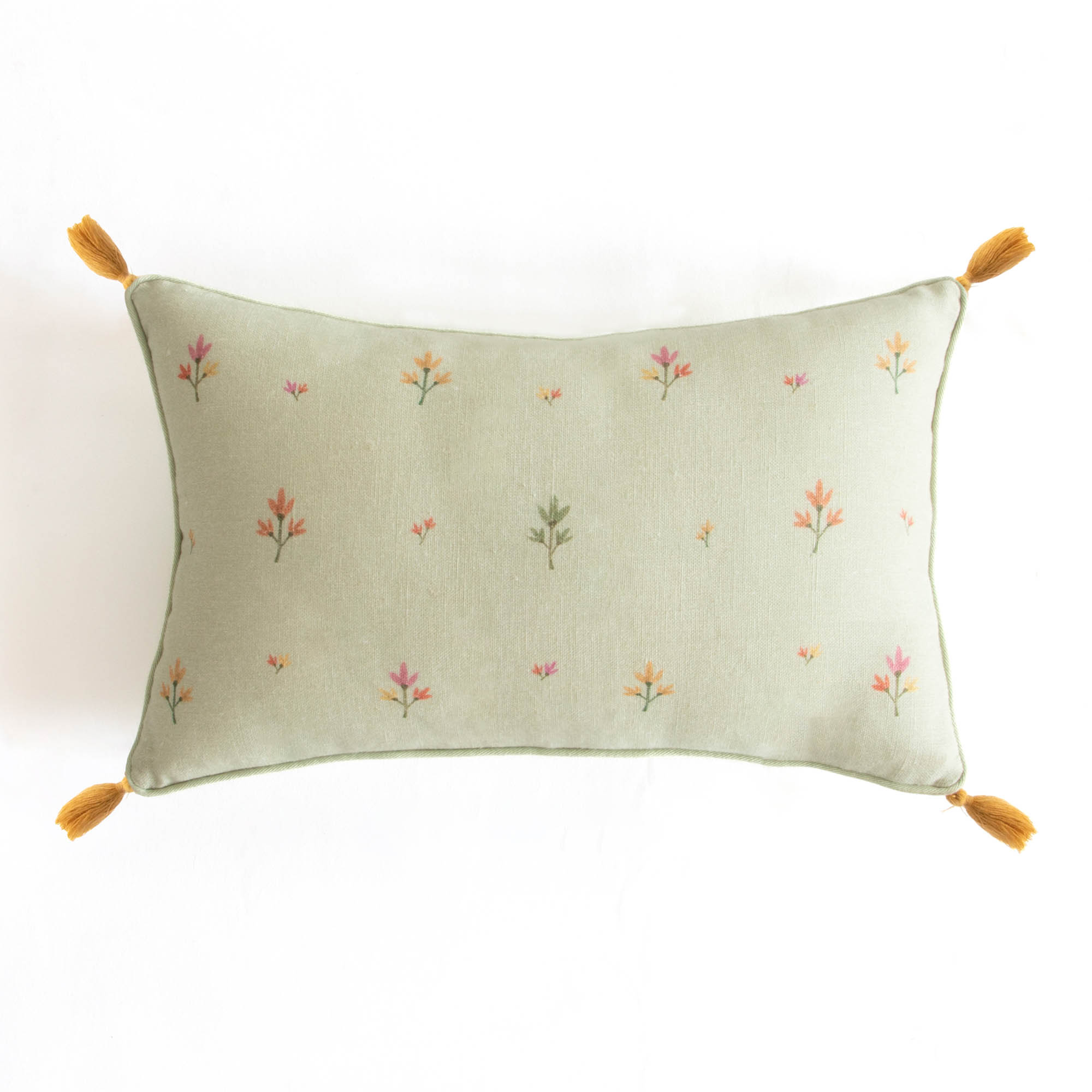 Dreamy Saps in Flower Garden Cushion Cover - Sage