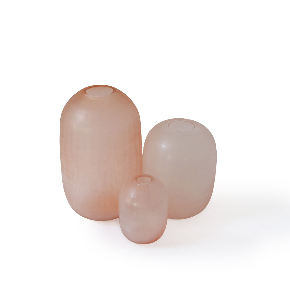 Dunes Glass Vase-Rose Gold