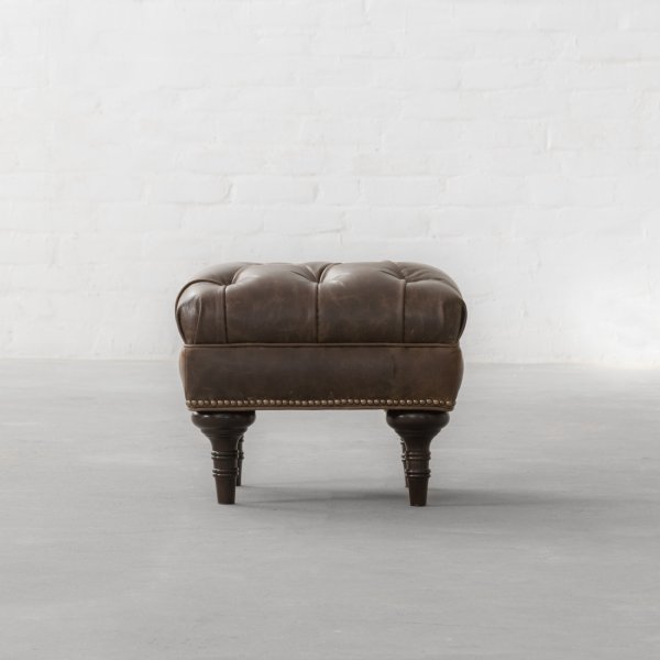 Easton Upholstered Leather Ottoman