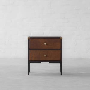 Edward Leather Clad Storage Side Table