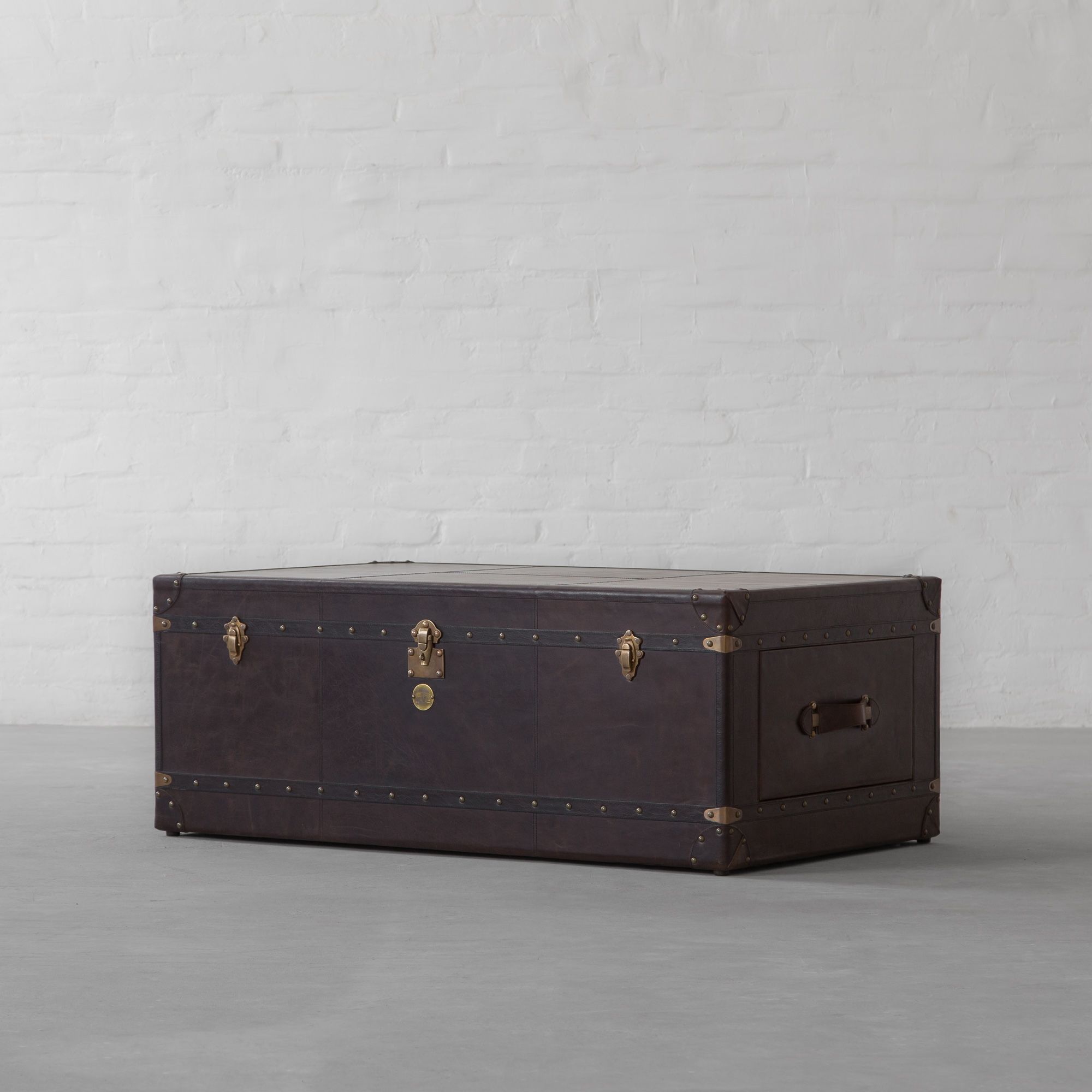Jodhpur Leather Trunk Coffee Table