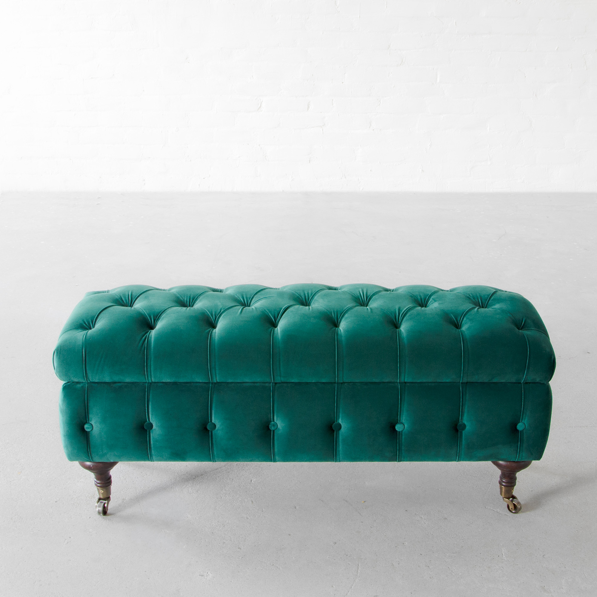 Glitzhome 44 88 In Gray Velvet Tufted Upholstered Storage Bench