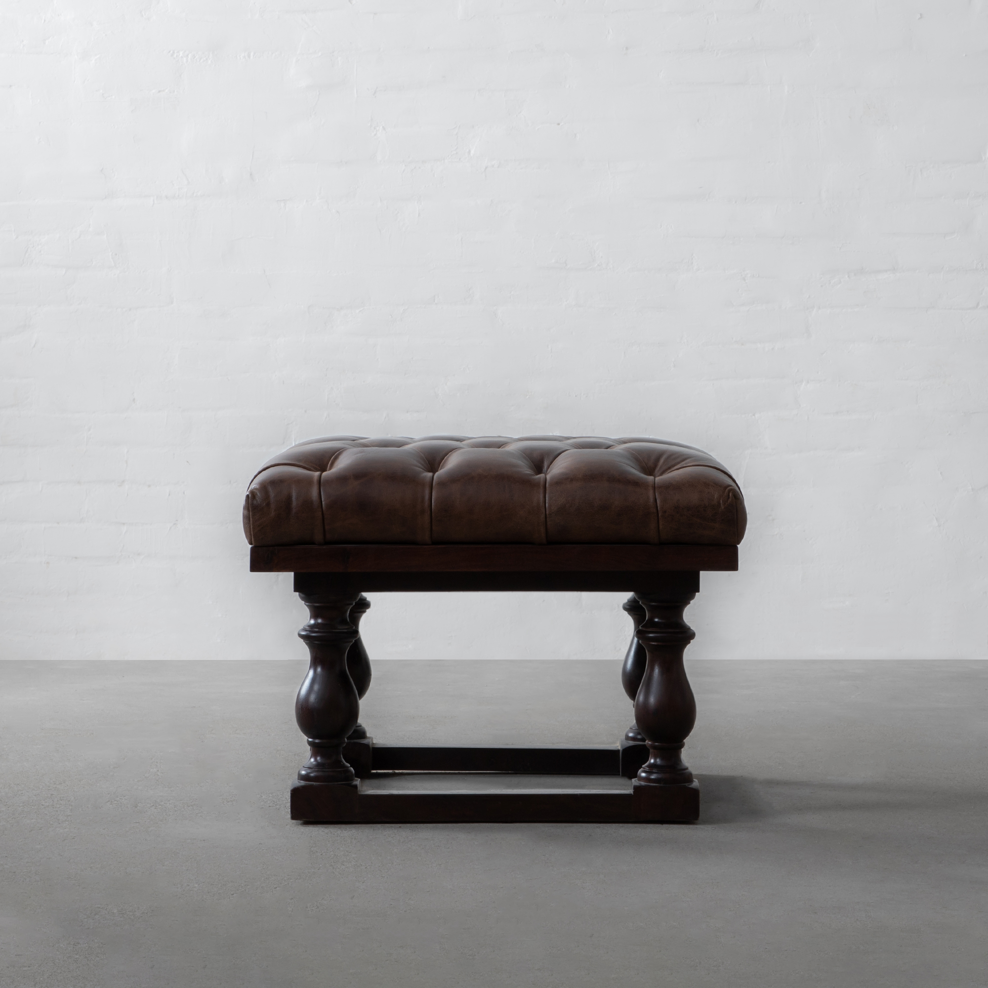 Faun Leather Tufted Coffee Table