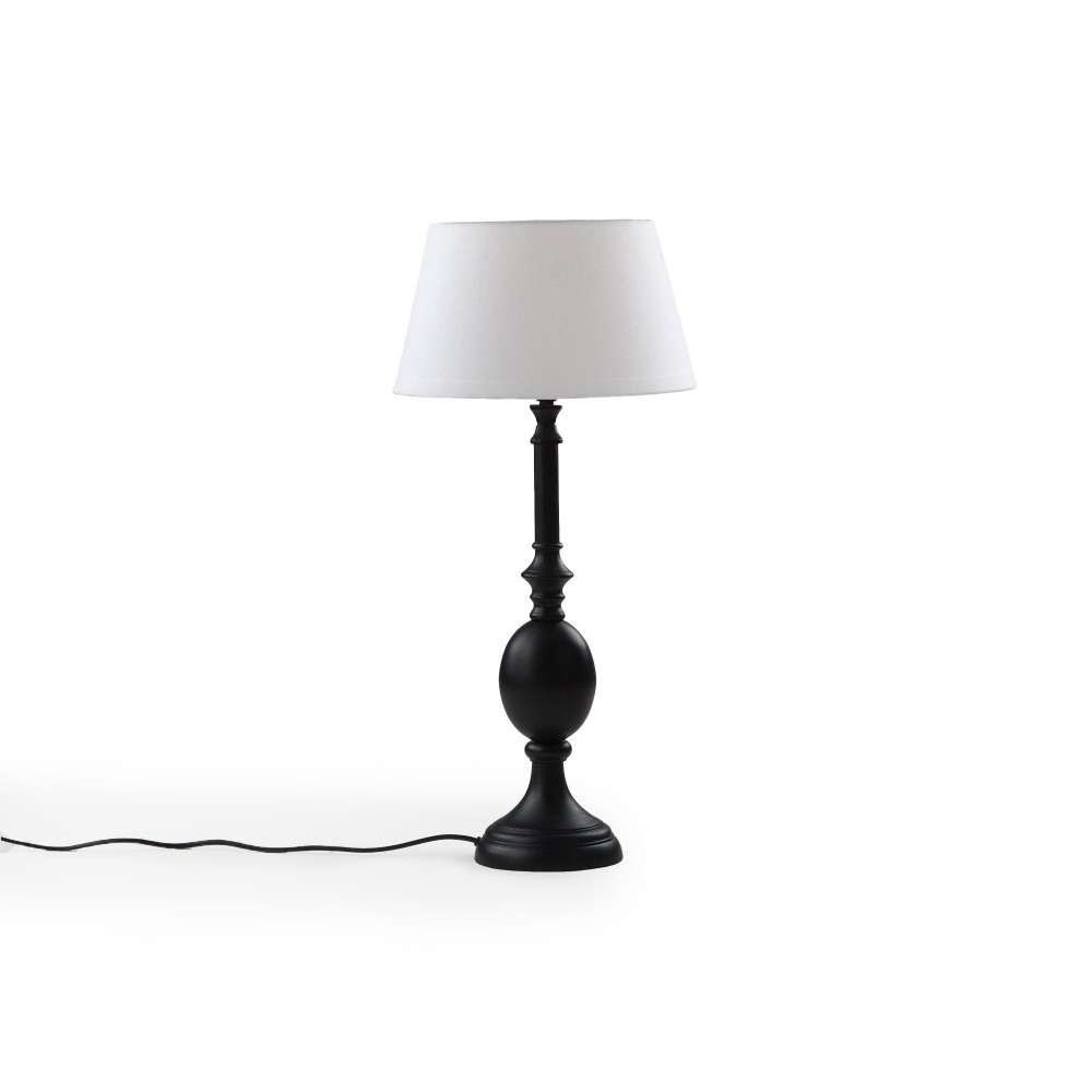French Country Table Lamp Stand-Ebony