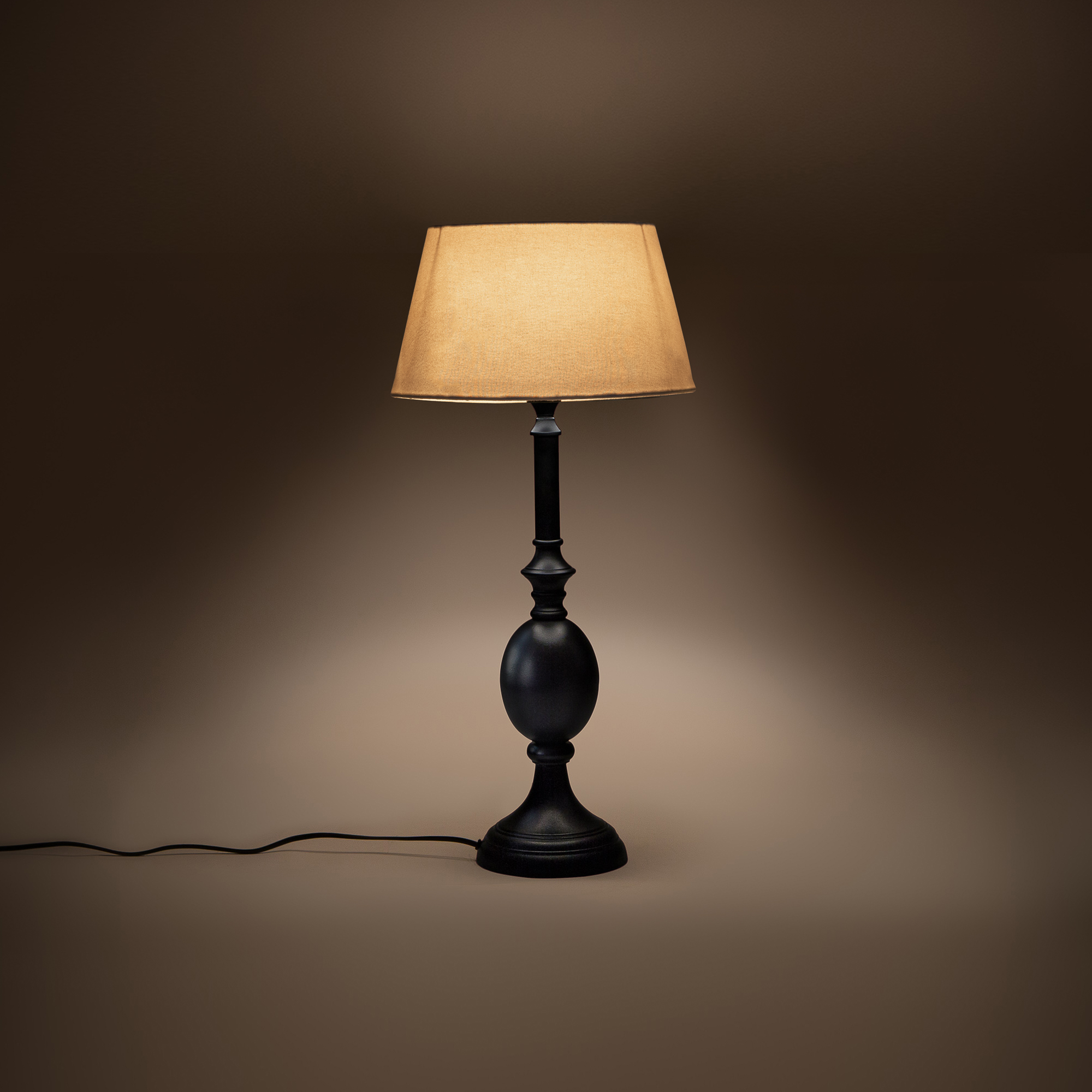 French Country Table Lamp Stand -  Ebony