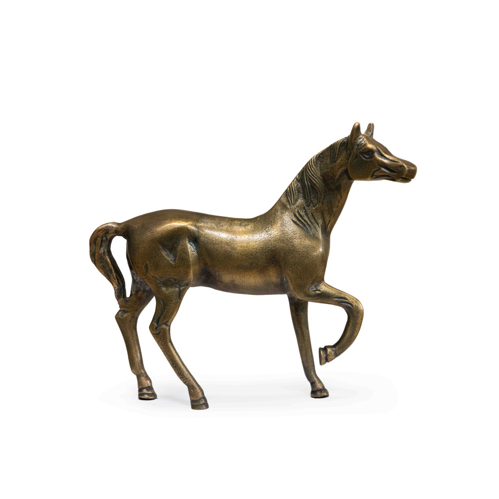 The Sovereign Stallion Decorative Object-Antique Brass