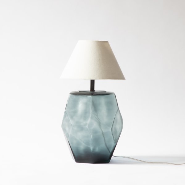 Celestial Glass Lamp Stand - Indigo