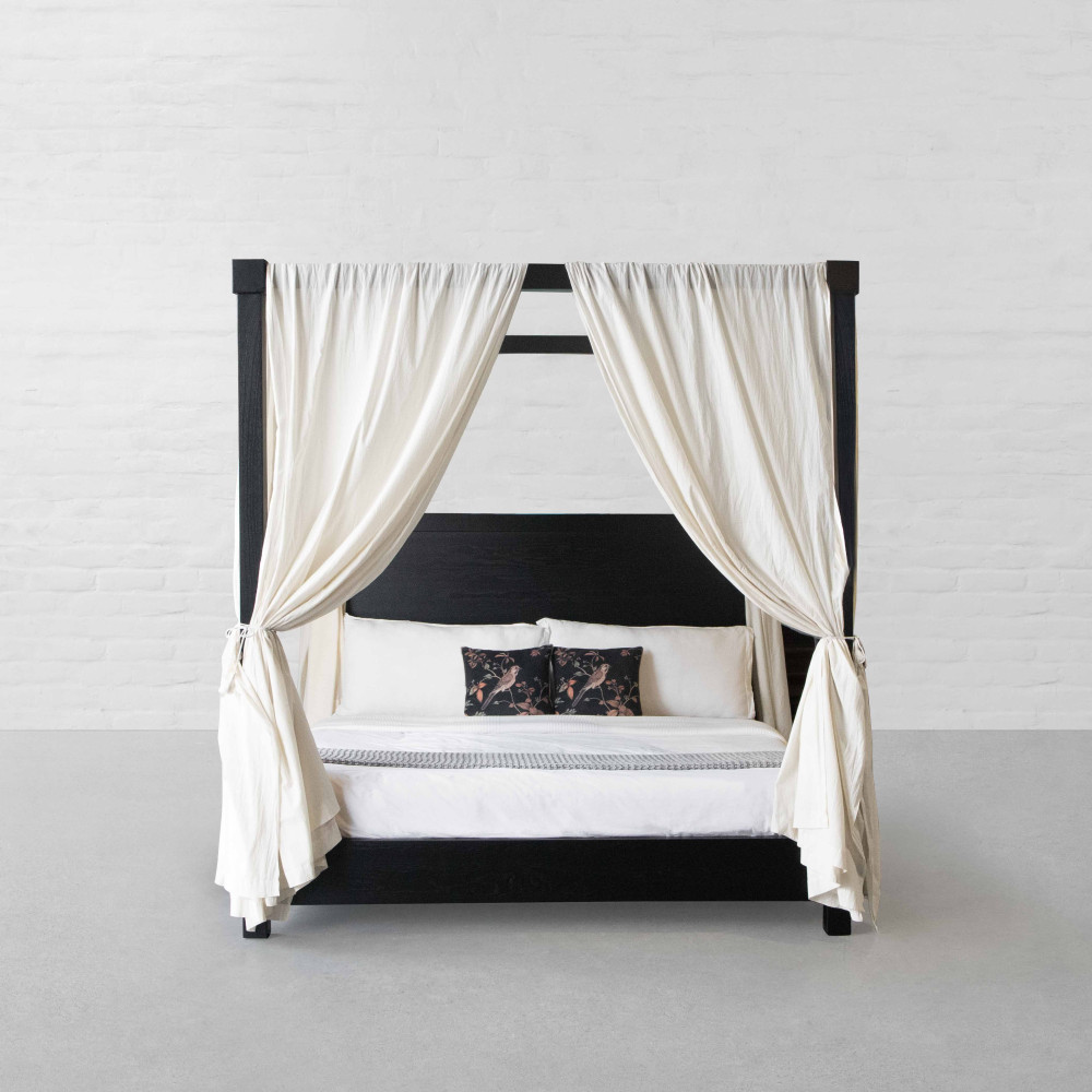 Kingston Four Poster Wooden Bed-Half Headboard