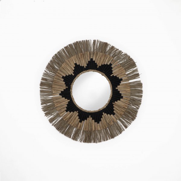 Ubud Wall Art with Mirror Black