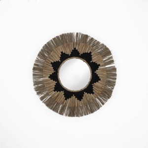 Ubud Wall Art with Mirror Black