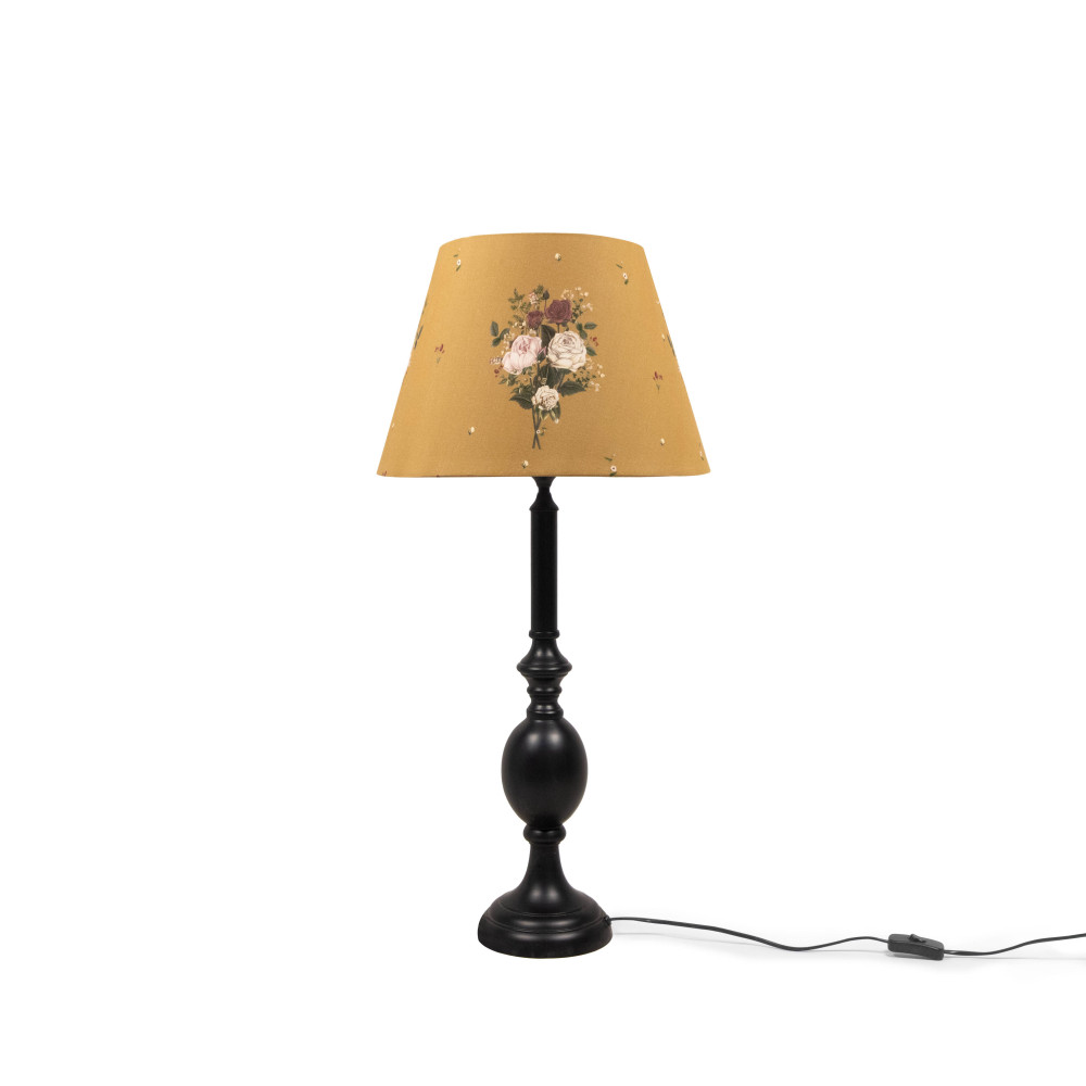 Roses At Queen'S Mary Mustard-Cottage Bell Lampshade(Large)