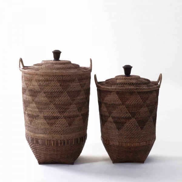 Art of Borneo - Handmade Basket with Lid and Knob