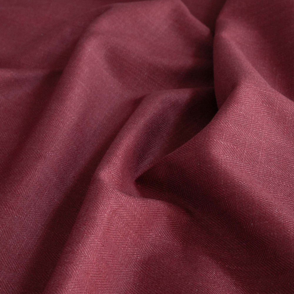 Gir Merlot Cotton Linen Blend Fabric