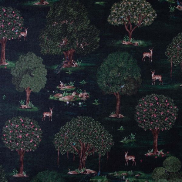 Sacred Indian Trees Fabric Swatch