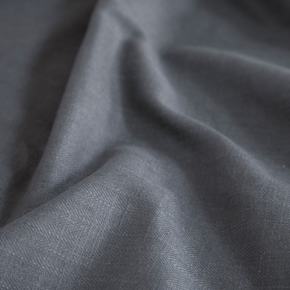 Gir Steel Cotton Linen Blend Fabric